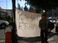 Greva foamei (de pamant) in fata Primariei Zalau
