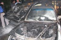 O masina a luat foc la Zalau