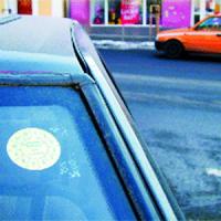 Rovinietele, pe parbriz