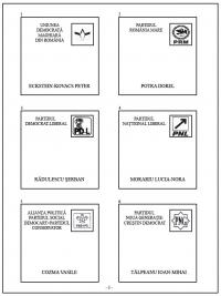 Specimene de buletine de vot, aruncate in sant
