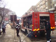 Incendiu la blocul Dalia din Zalau