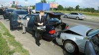 Accident in lant, dupa o depasire riscanta 