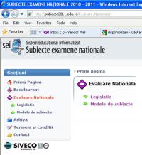 Modelele de subiecte pentru examenele nationale din 2011, afisate pe internet