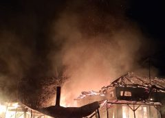 Casă distrusă de foc în Călacea