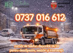 Număr de telefon prin care zălăuanii pot anunța problemele cauzate de zăpadă și polei