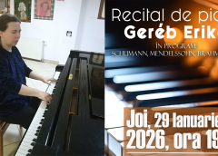Geréb Erika va susține un recital de pian la Zalău