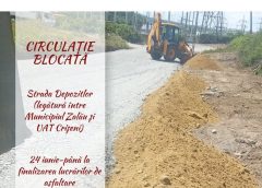 Drum închis între Zalău și Crișeni