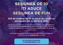 UNTOLD premiază performanța academică și anul acesta prin campania „Student de 10”